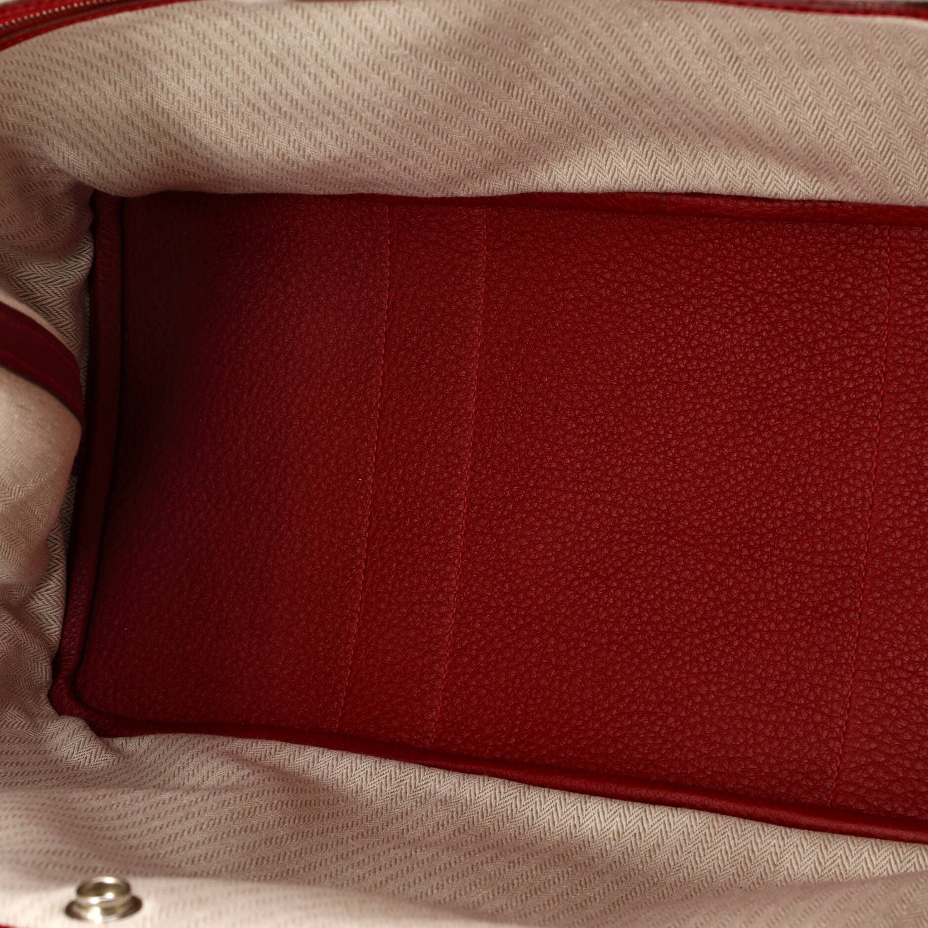 Pre-Owned Hermes Garden Party Tote Leather 36, Alternate, color, Rouge Casaque