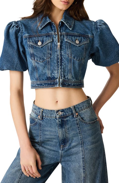 Marcy Cropped Puff Sleeve Jacket