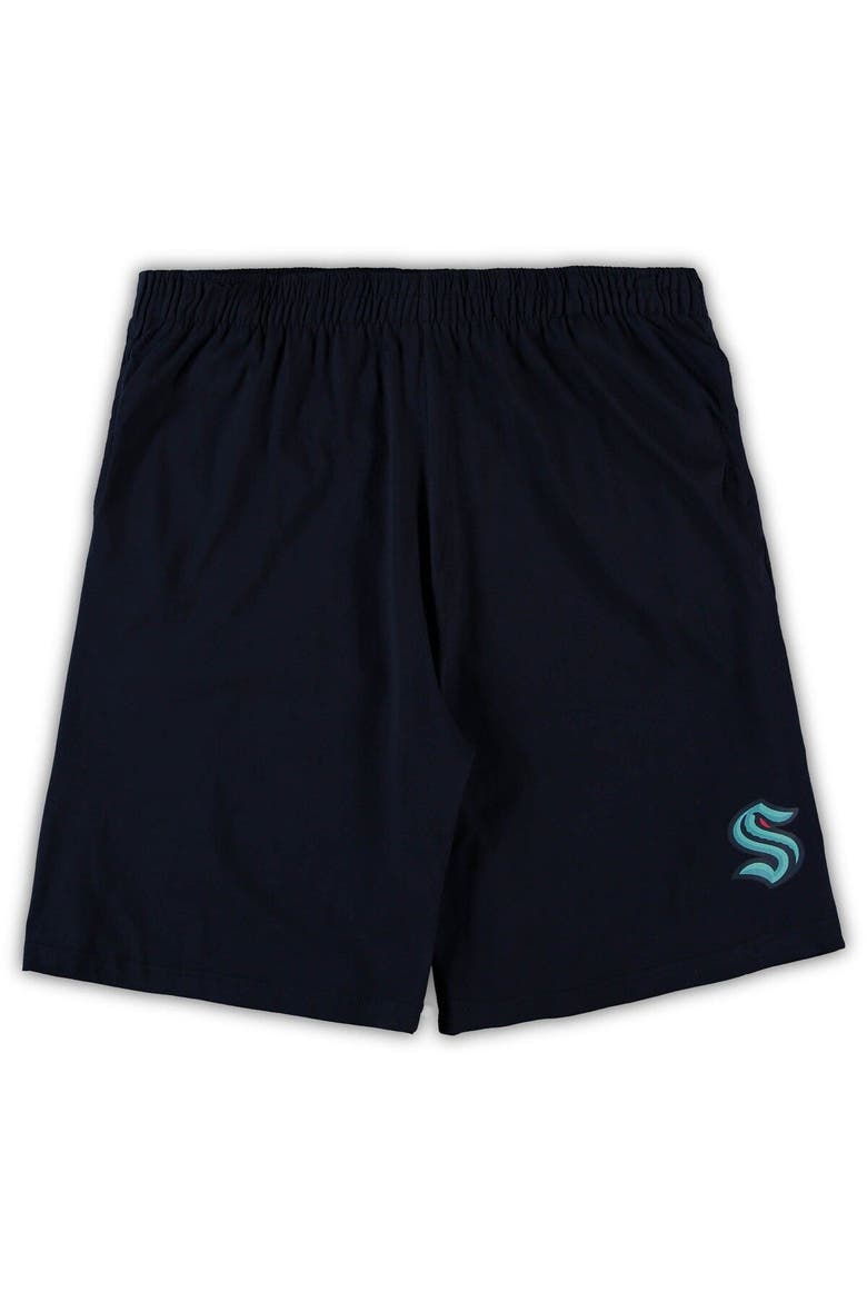 Men's Concepts Sport Deep Sea Blue/Heathered Charcoal Seattle Kraken Big & Tall T-Shirt & Shorts Sleep Set, Alternate, color, Navy