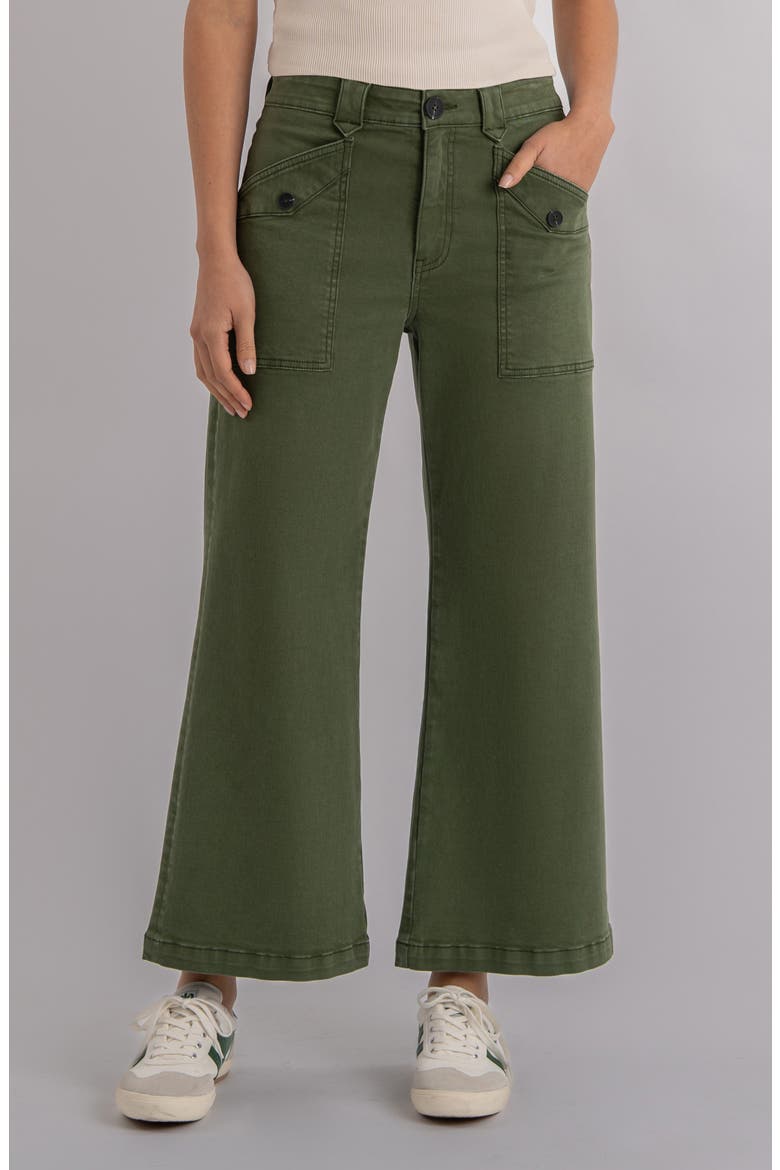 Meg High Waist Wide Leg Utility Pants, Main, color, DILL