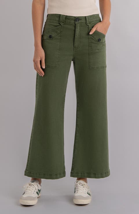 Meg High Waist Wide Leg Utility Pants (Regular & Petite)