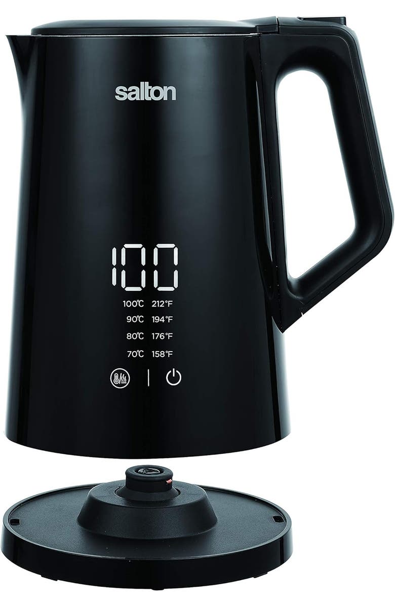 Salton Cool Touch Digital Kettle, Alternate, color, Black