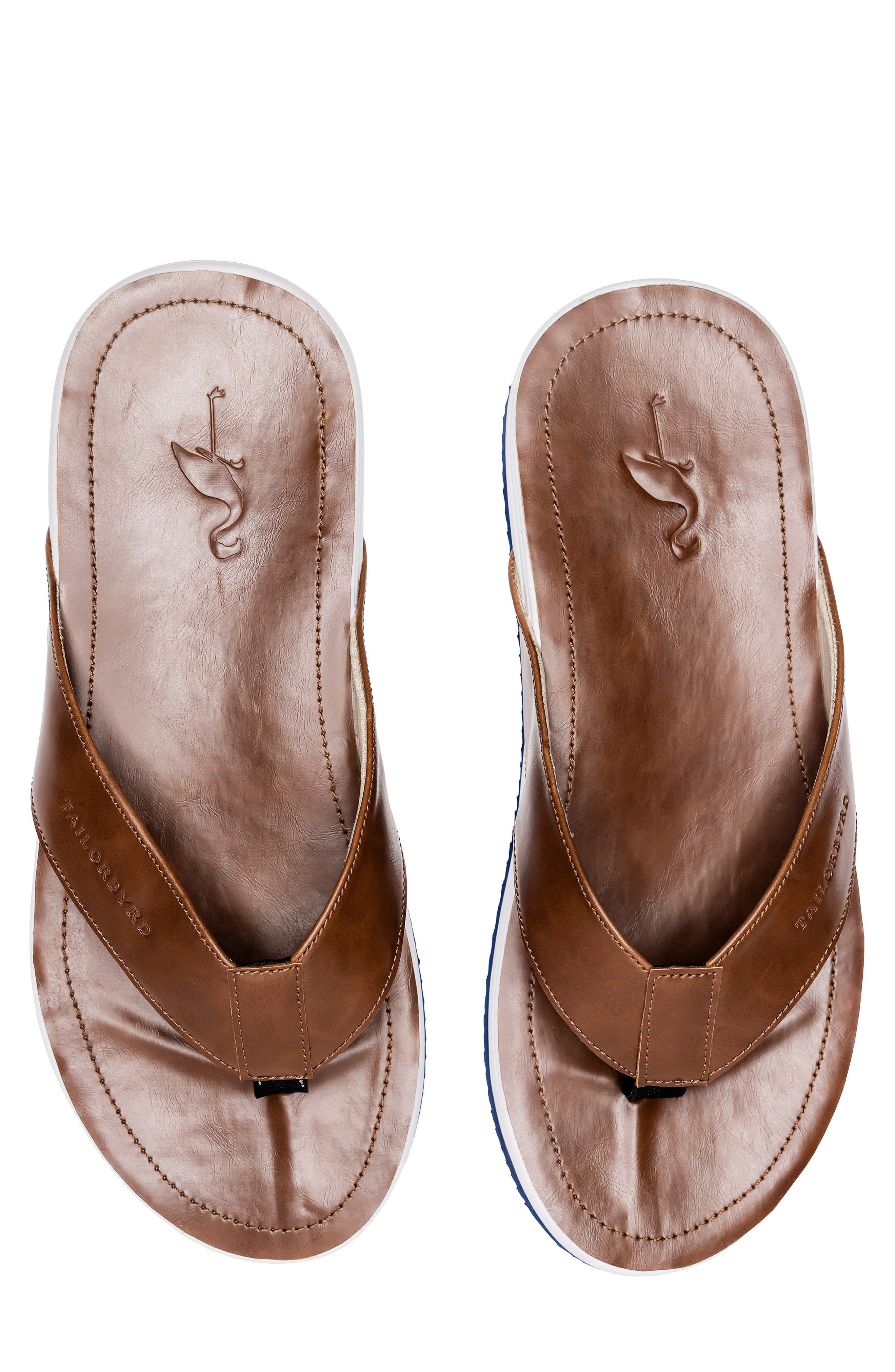 TailorByrd Tim Faux Leather Flip Flop, Alternate, color, Tan