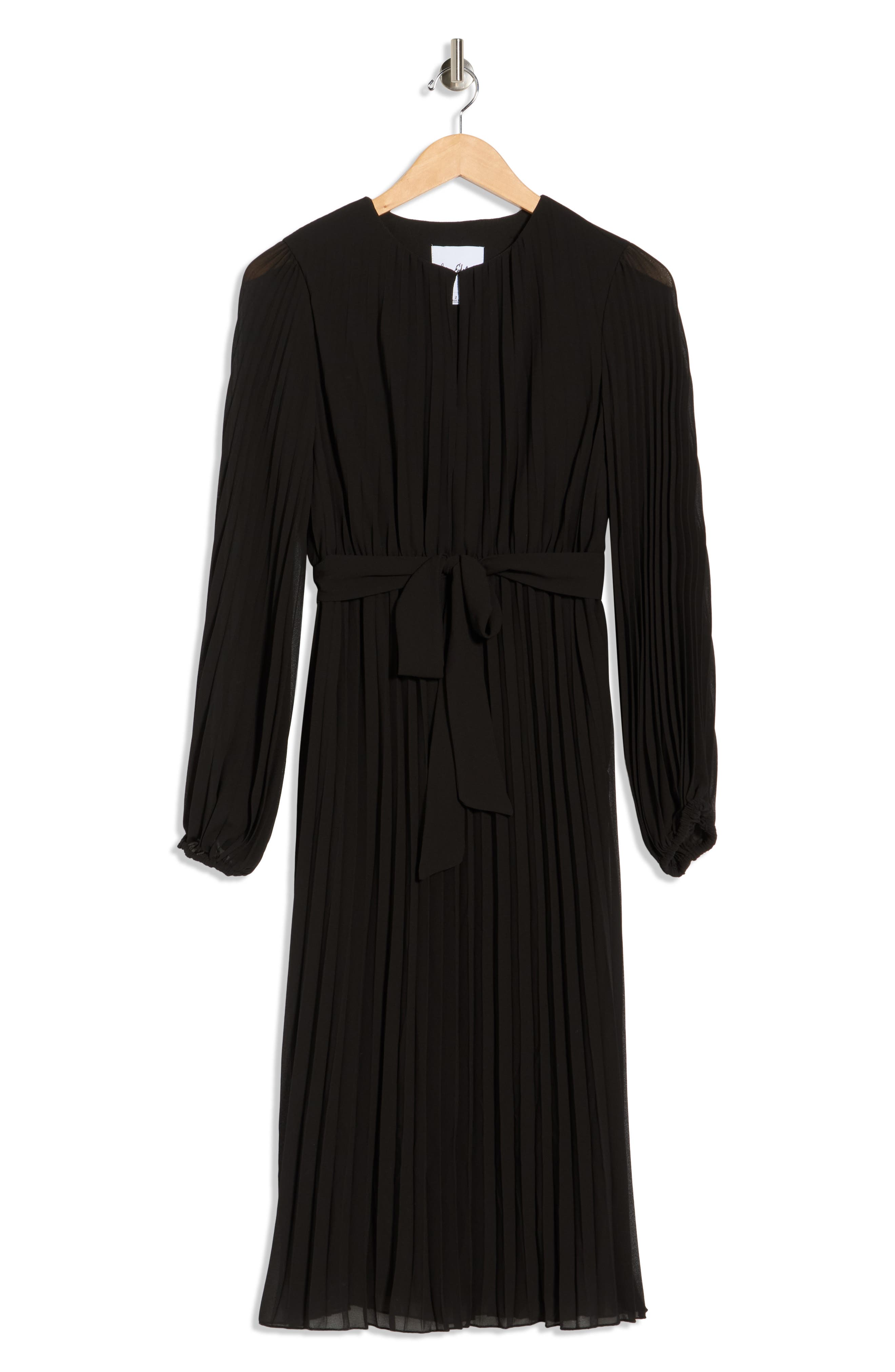 Sam Edelman Long Sleeve Plissé Maxi Dress