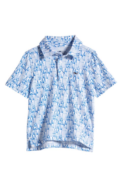 Kids' Sankaty Sailboat Print Performance Polo (Toddler & Little Kid)