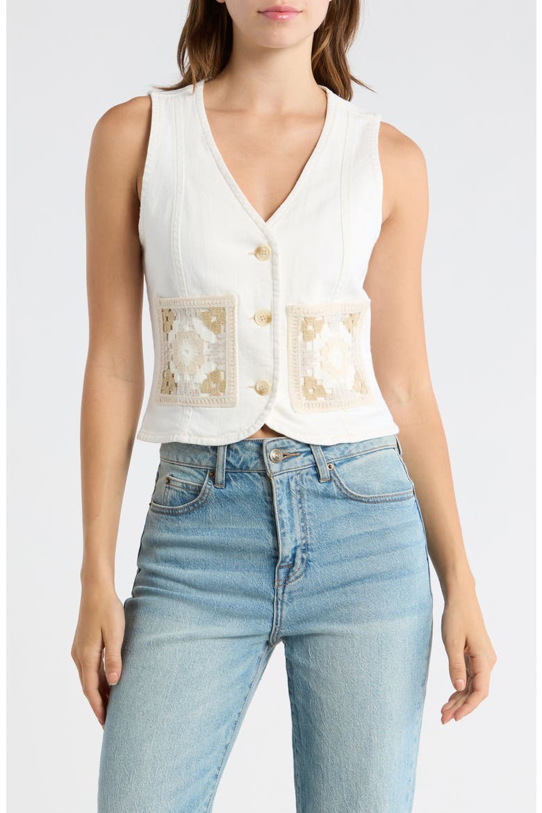 La Jolla Vest, Main, color, VINTAGE ECRU CROCHET