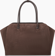 KAAI Voyager Leather Tote Bag - Suede Espresso