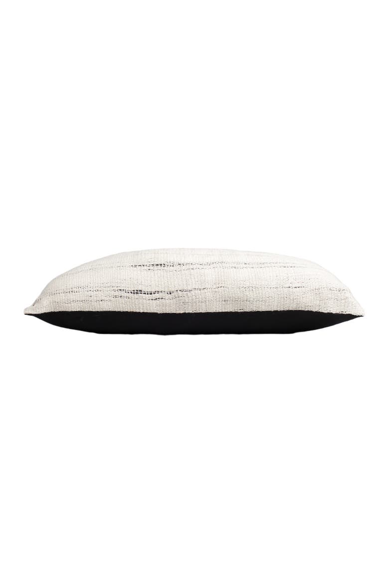Pima Lineas Lumbar Pillow, Alternate, color, Ivory/Black