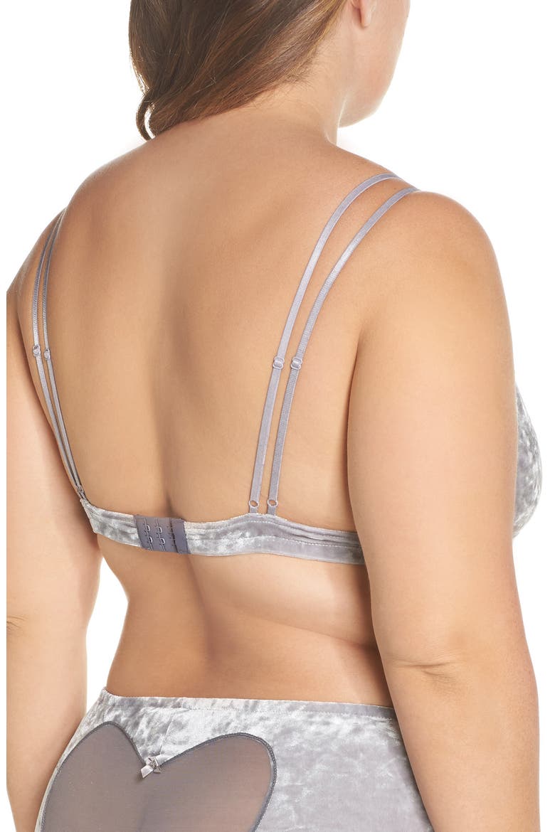 Velvet Underground Bralette, Alternate, color, SILVER