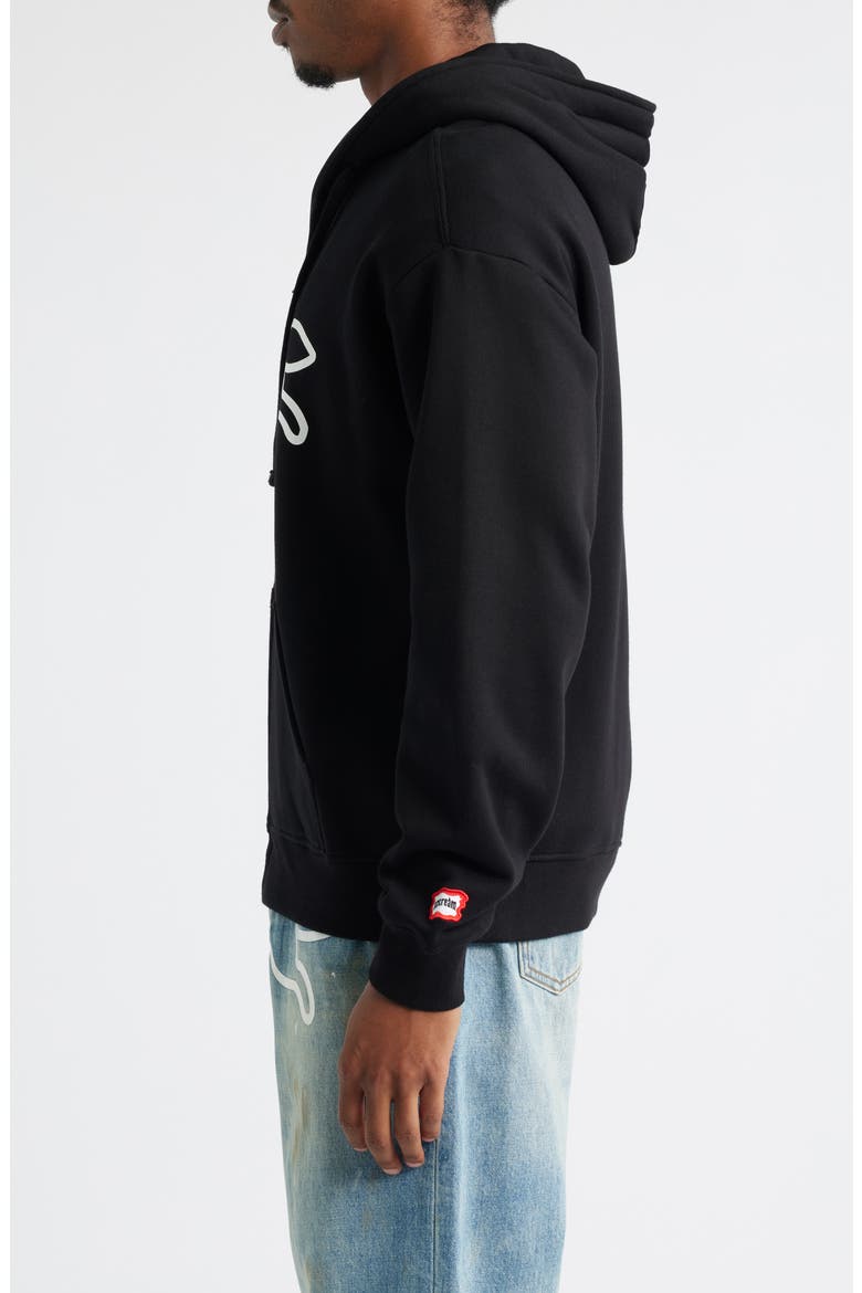 Scanner Graphic Zip Hoodie, Alternate, color, BLACK