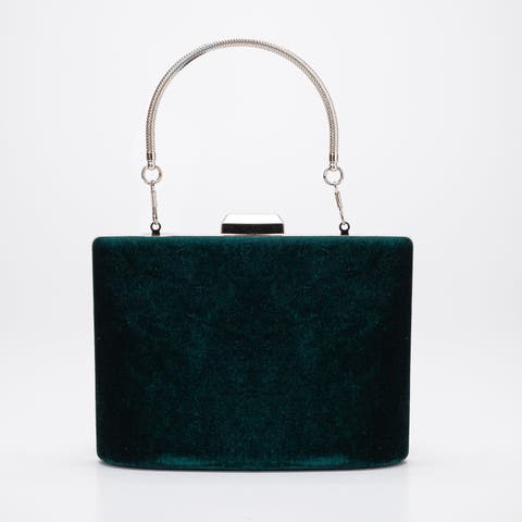 Green velvet clutch online