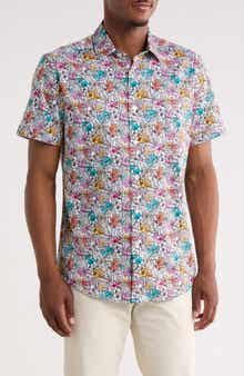 Robert Graham Benloch Short Sleeve Cotton Button-Up Shirt