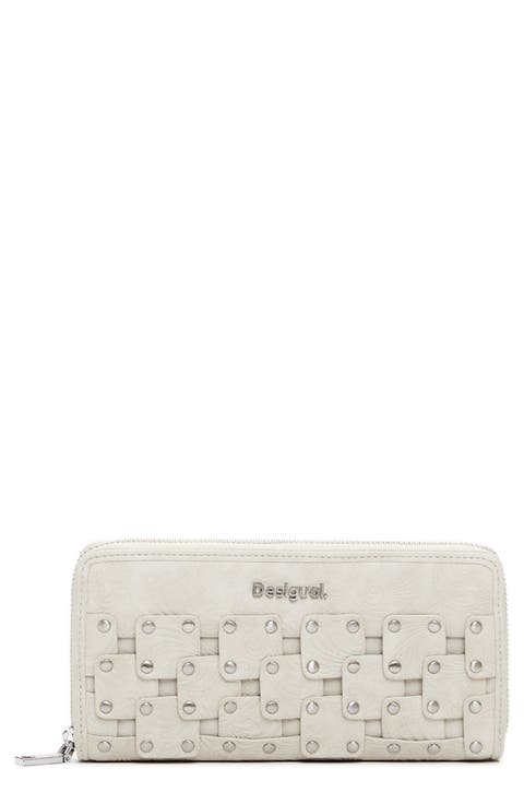 Embossed Faux Leather Long Wallet