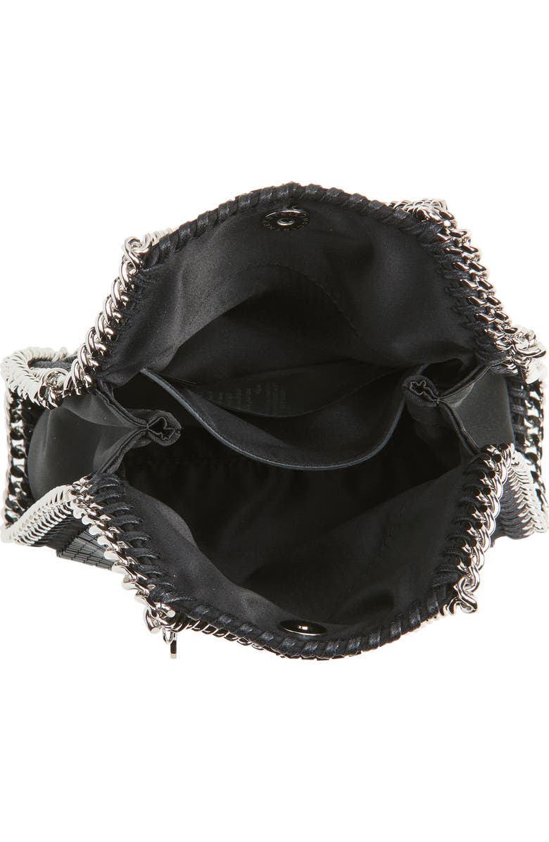 Stella McCartney Tiny Falabella Beaded Evening Bag, Alternate, color, Black