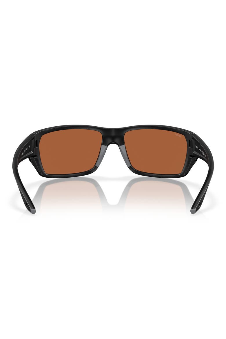 Tailfin 57mm Polarized Rectangular Sunglasses, Alternate, color, GREEN