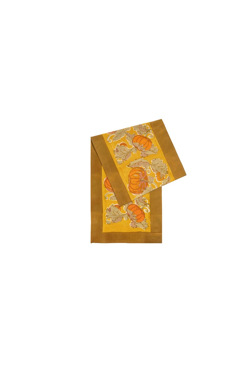 Pumpkin Runner, Alternate, color, Orange/Mustard 16" x 72"