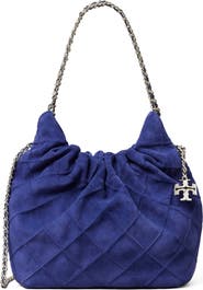 Tory Burch Fleming Suede Mini Hobo