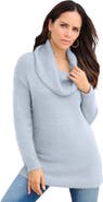 Roaman's Eyelash Cowl Neck Sweater