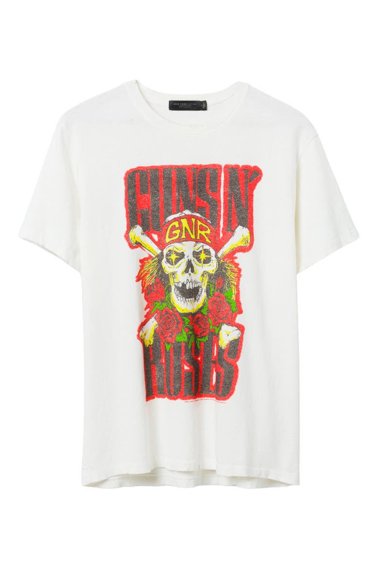 Guns N' Roses North American Tour Cotton Graphic T-Shirt, Main, color, VINTAGE WHITE