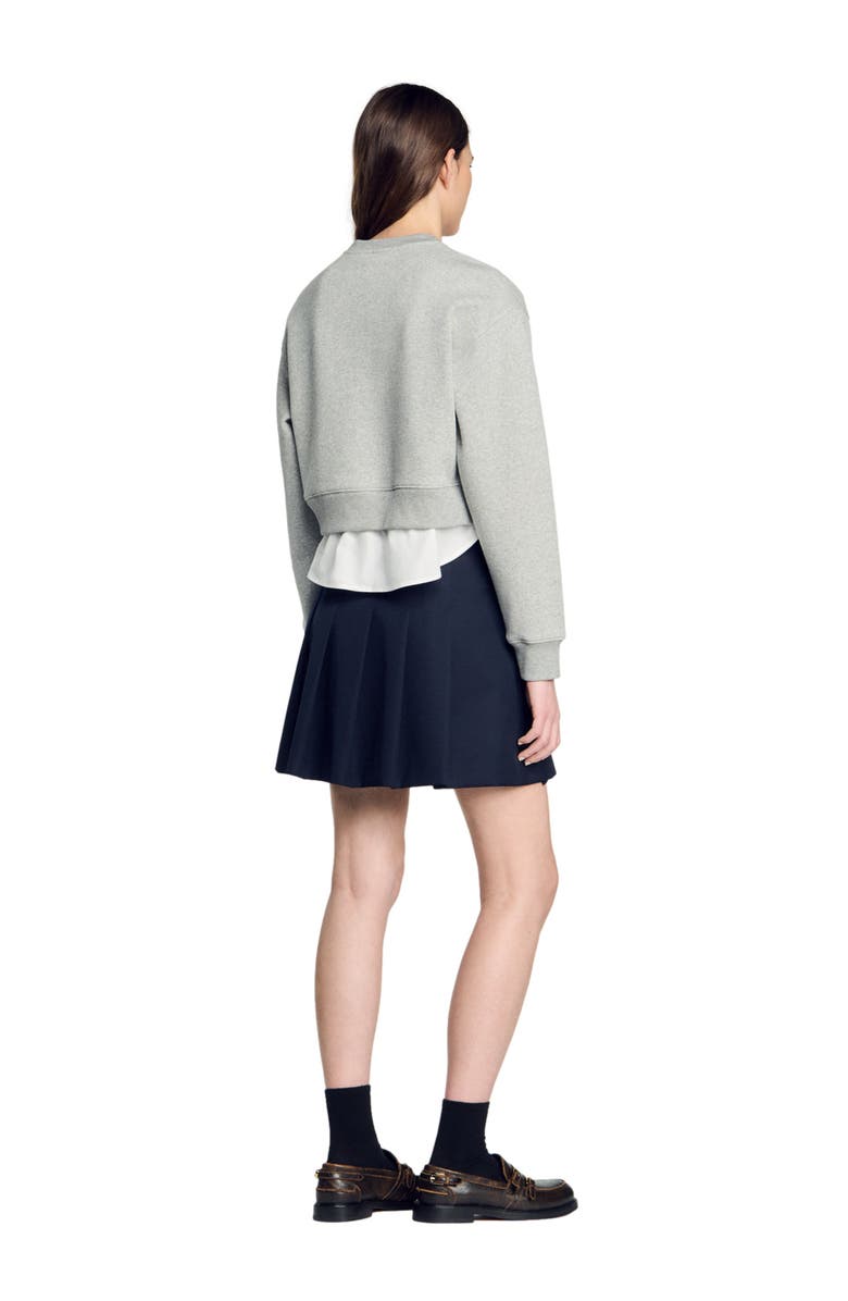 SANDRO Layered effect sweatshirt, Alternate, color,