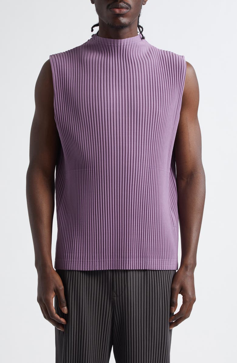Homme Plissé Issey Miyake Monthly Colors April Pleated Top, Main, color, Viola Purple