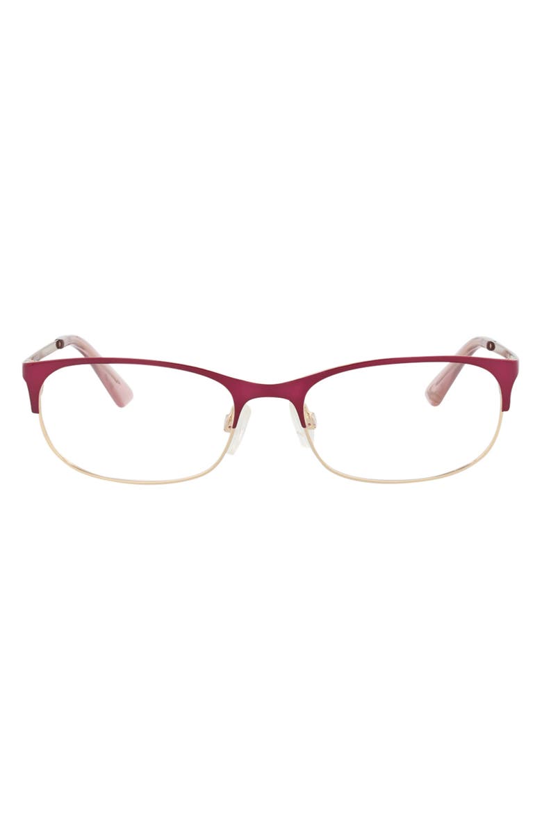 McQueen 53mm Oval Optical Glasses, Main, color, Violet Gold Transparent