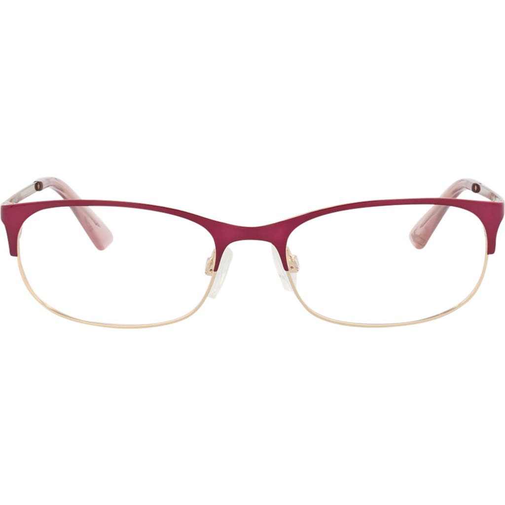 Alexander Mcqueen Mcqueen 53mm Oval Optical Glasses In Violet Gold Transparent