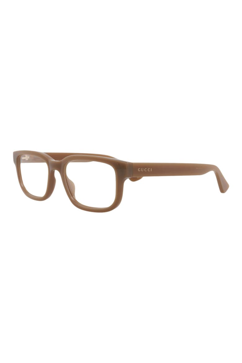 54mm Square Optical Glasses, Alternate, color, BROWN BROWN TRANSPARENT