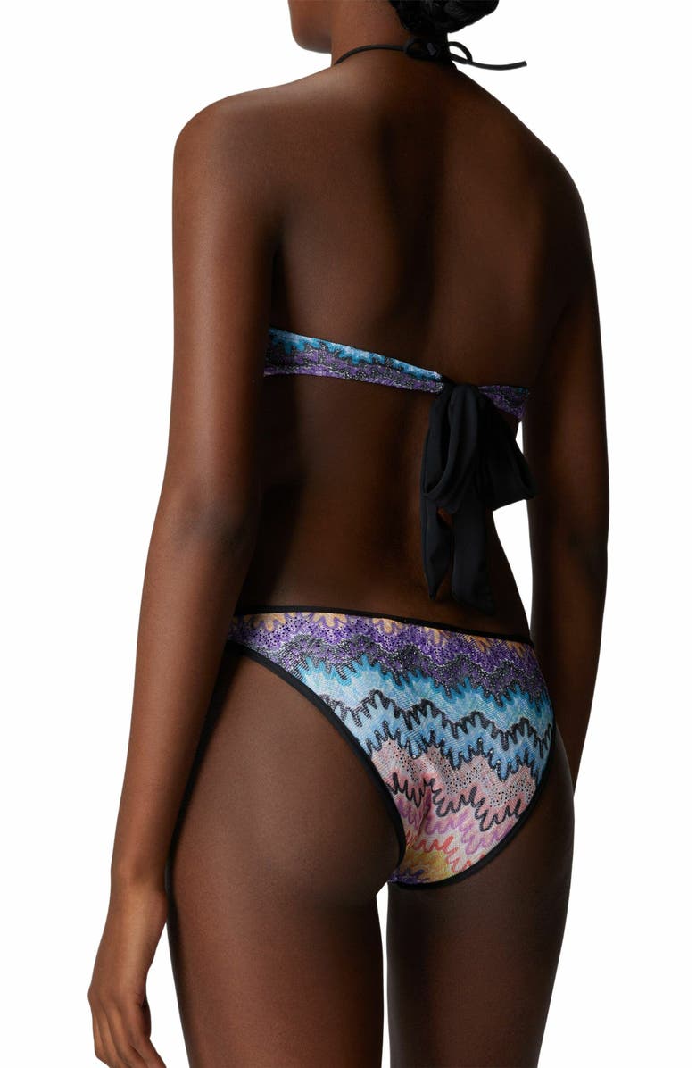 Missoni Bandeau Trikini With Double Ties, Alternate, color,