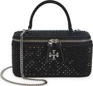 Tory Burch Kira Crystal Embellished Satin Vanity Case