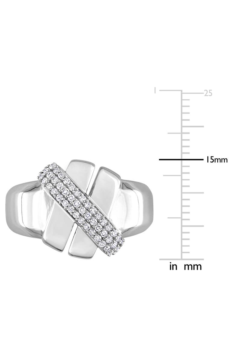 1/4 CTW Diamond Crossover Design Ring 14k, Alternate, color, White Gold/Diamond