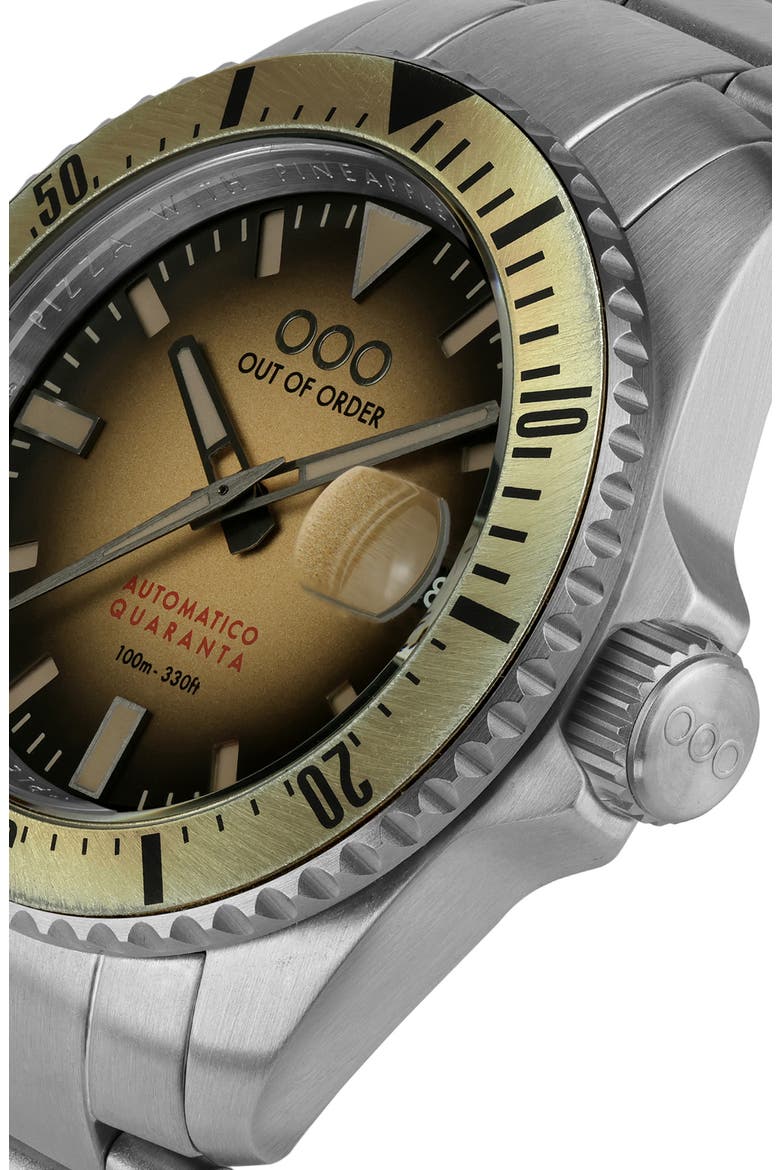 Automatico Quaranta Bracelet Watch, 40mm, Alternate, color, SAND