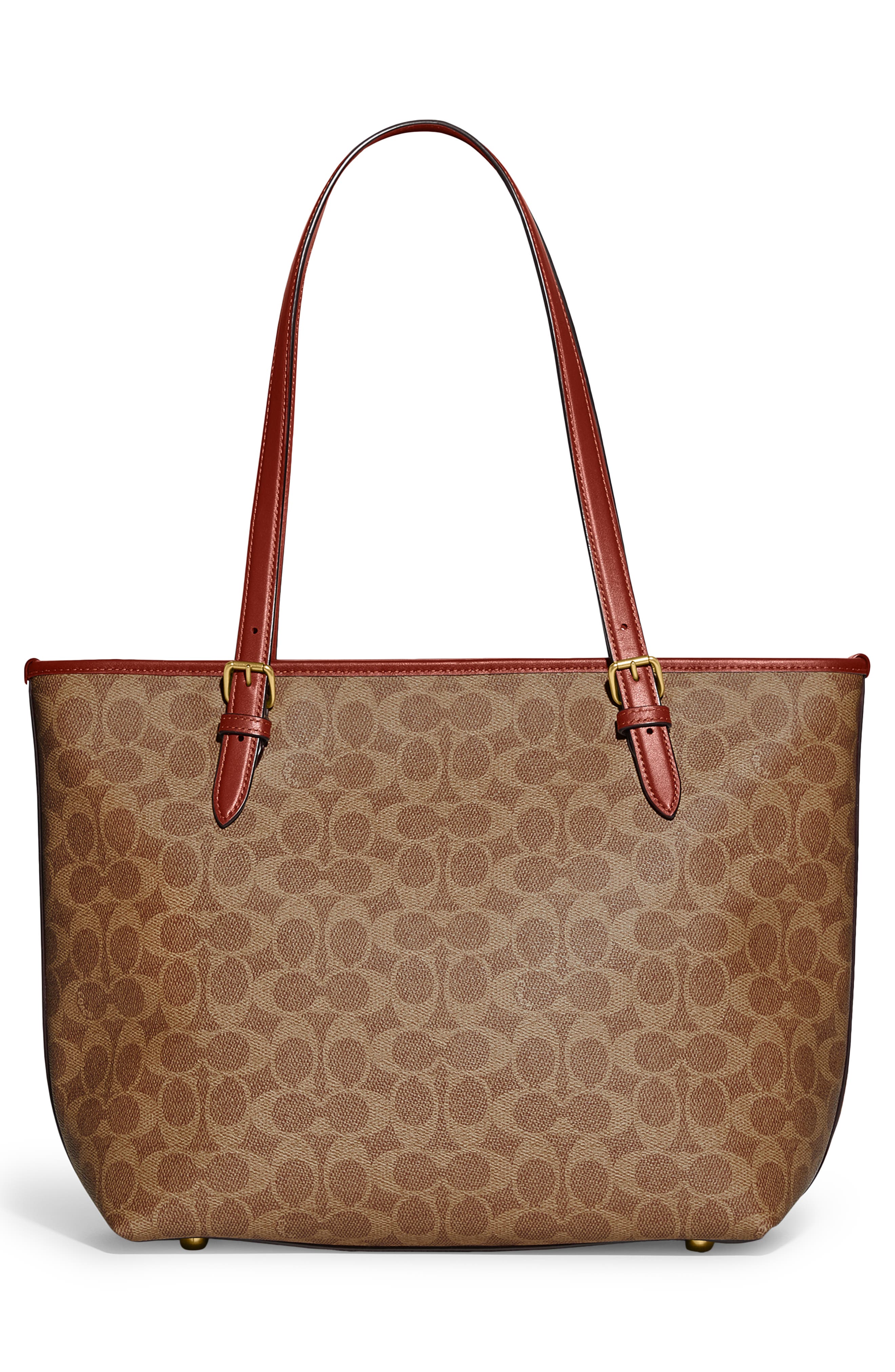 COACH Taylor Signature Coated Canvas Tote, Alternate, color, 