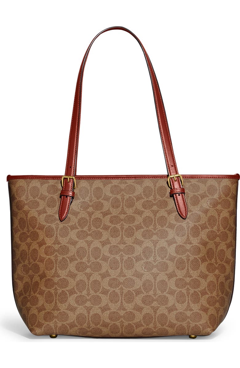 COACH Taylor Signature Coated Canvas Tote, Alternate, color,