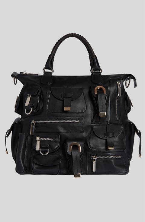 Leather Cargo Pocket Bag