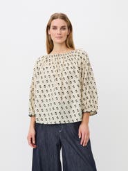 Masai Copenhagen Boat Neck Gathered Blouse