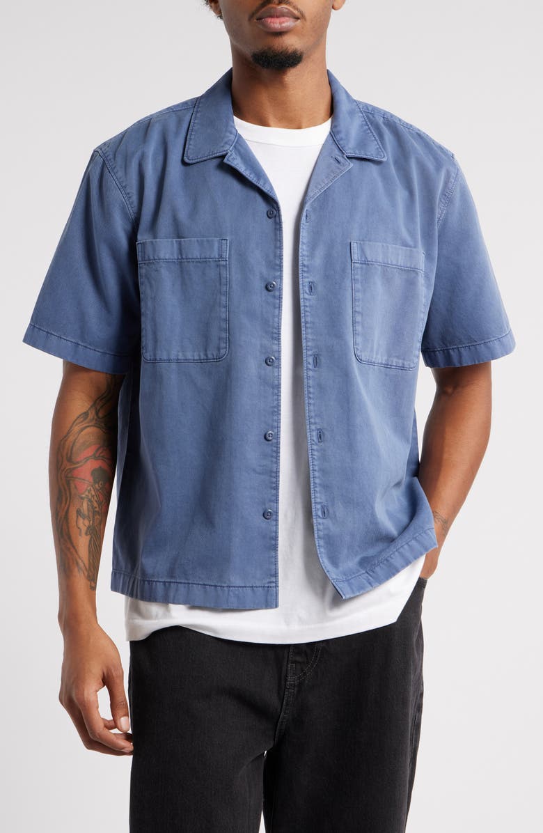 BP. Short Sleeve Mechanic Shirt, Main, color, Blue Indigo