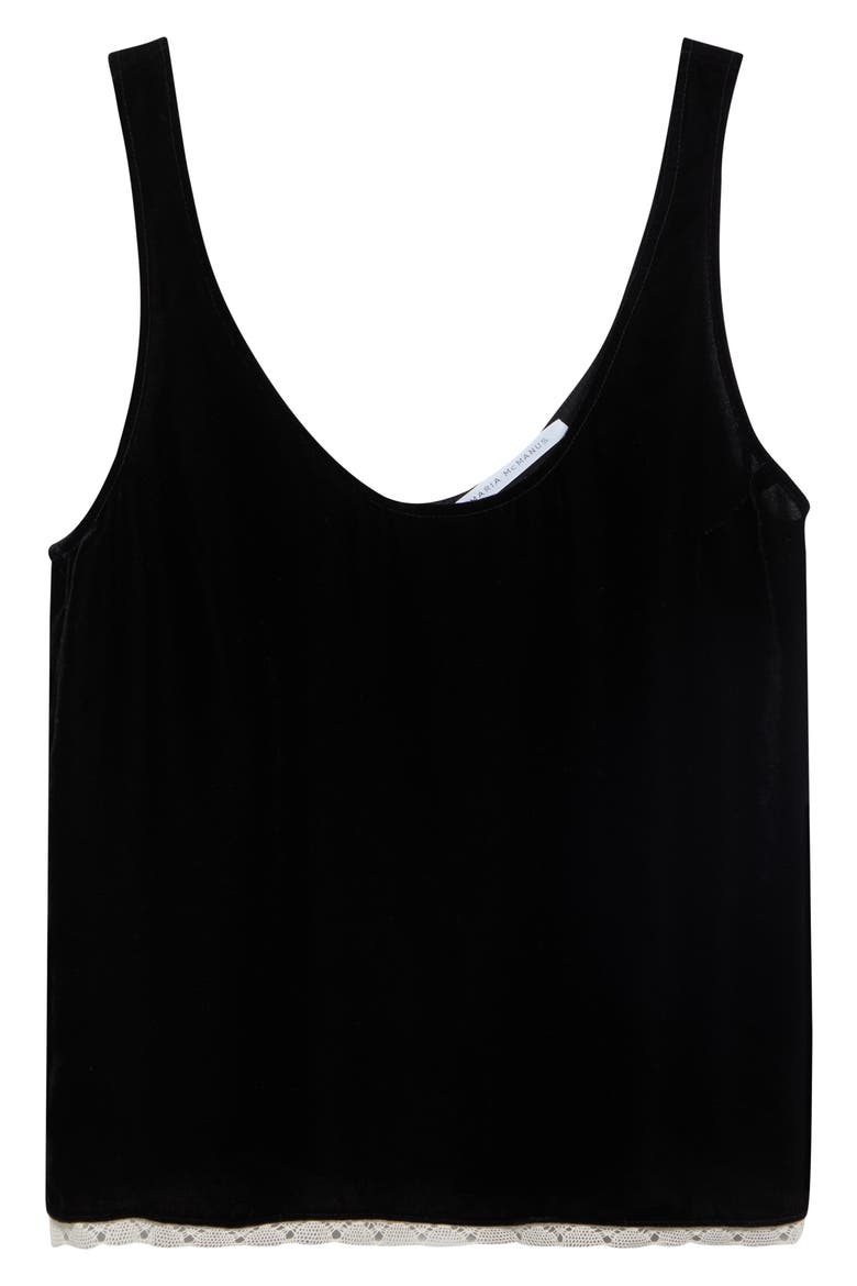 Lace Edge Scoop Neck Camisole, Alternate, color, BLACK