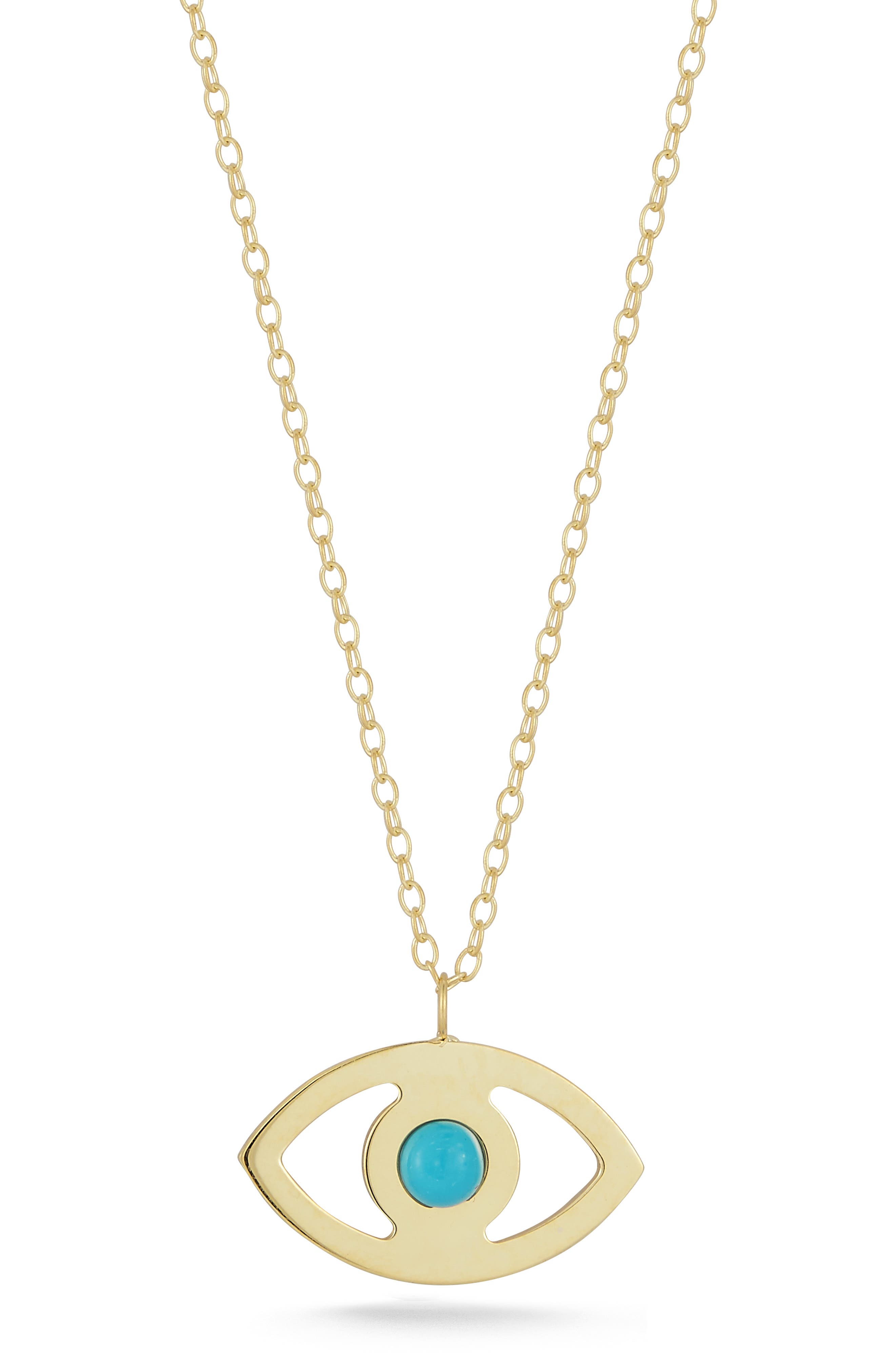 Ember Fine Jewelry 14K Gold Evil Eye Pendant Necklace