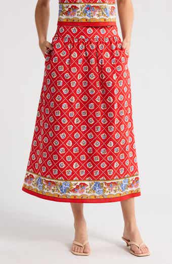 WAYF Josefina Cotton Blend Skirt