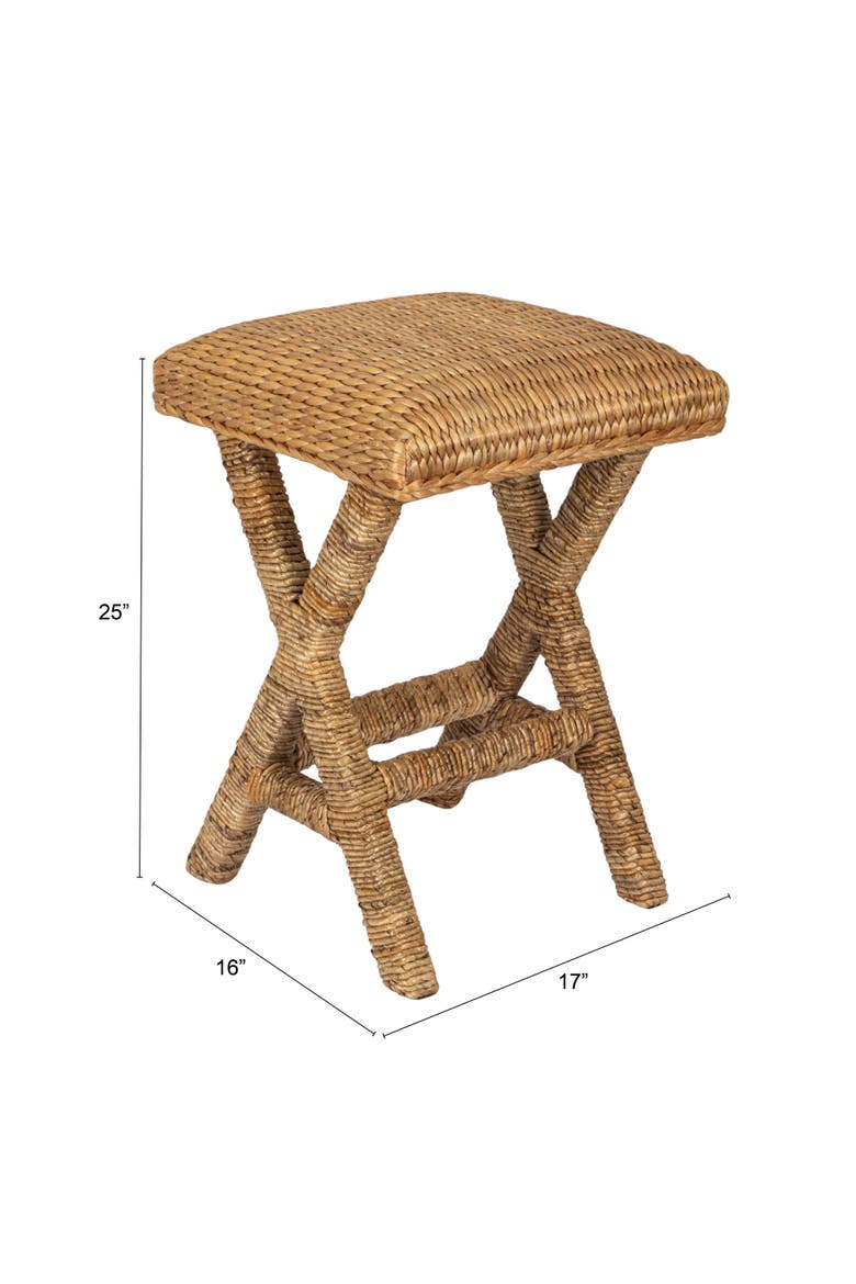 Woven Vanity Stool, Alternate, color, Natural