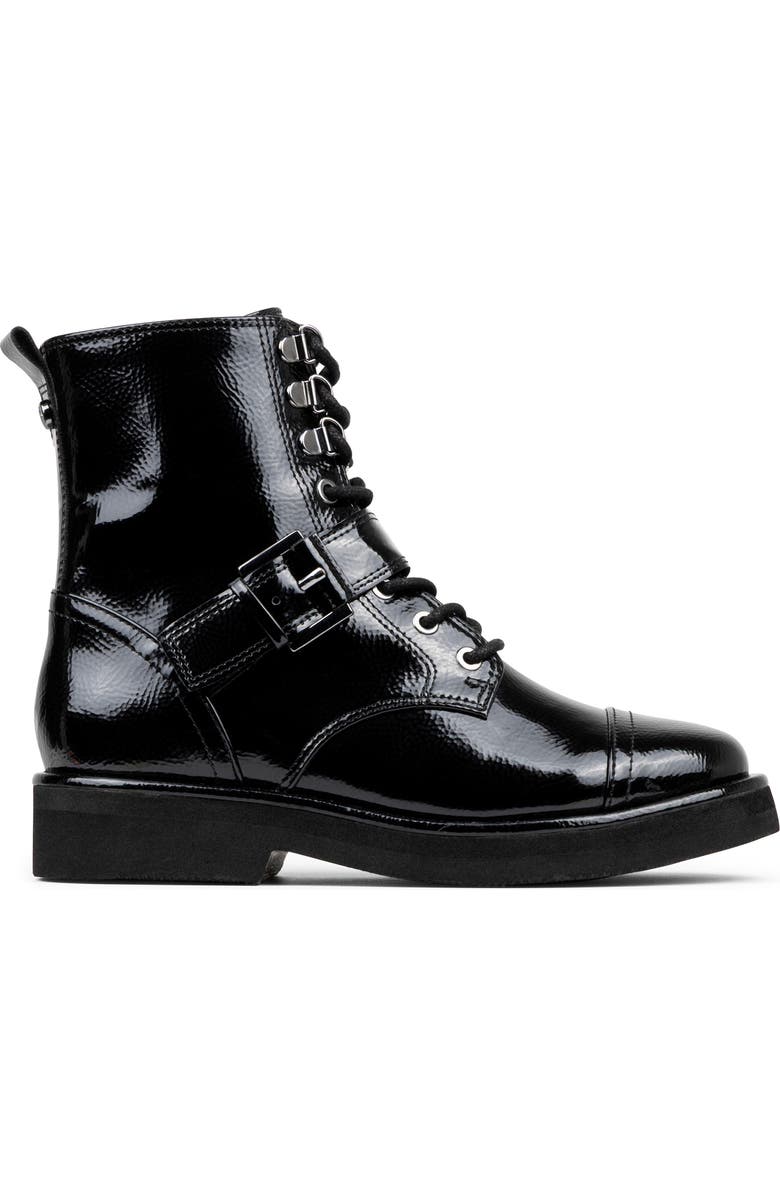Donald Pliner Speed Lace Up Buckle Boot, Alternate, color, Black