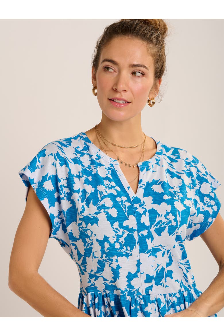 Ranieli Floral Print Midi Dress, Alternate, color, Blue