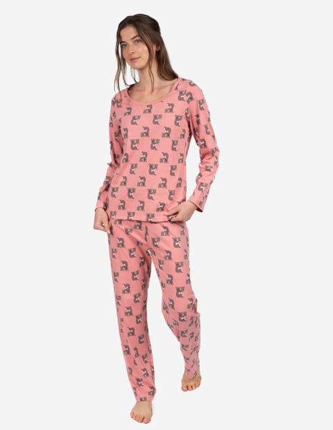 Women's Loose Fit Cotton Matching Family Pajamas, Fun & Character Themes