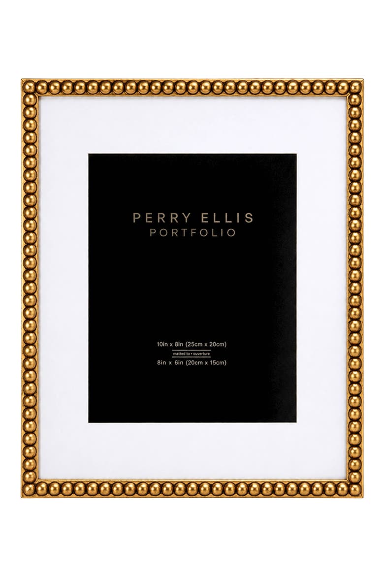 Bead Trim Photo Frame, Main, color, GOLD