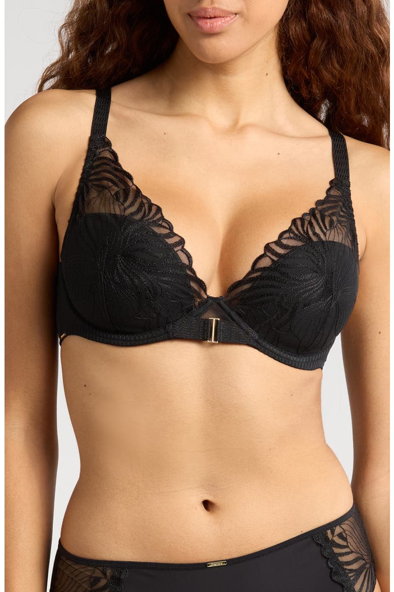 Legend Underwire Plunge T-Shirt Bra, Main, color, BLACK
