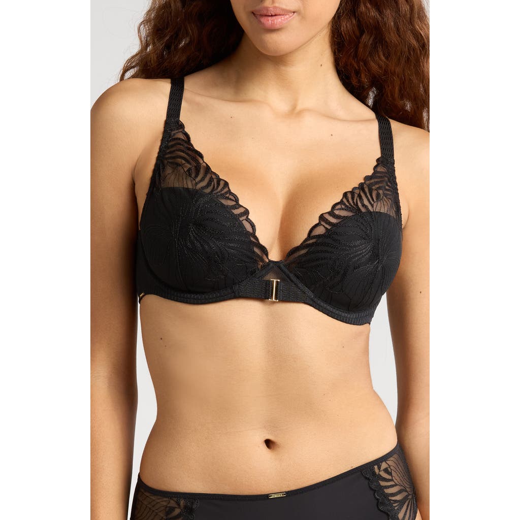 Chantelle Lingerie Legend Underwire Plunge T-shirt Bra In Black