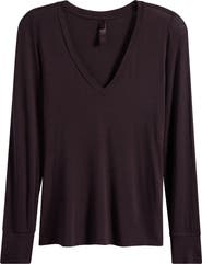 SKIMS Long Sleeve V-Neck T-Shirt