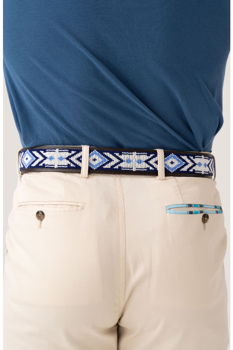 Maasai Beaded Belt, Alternate, color, PURPLE/WHITE