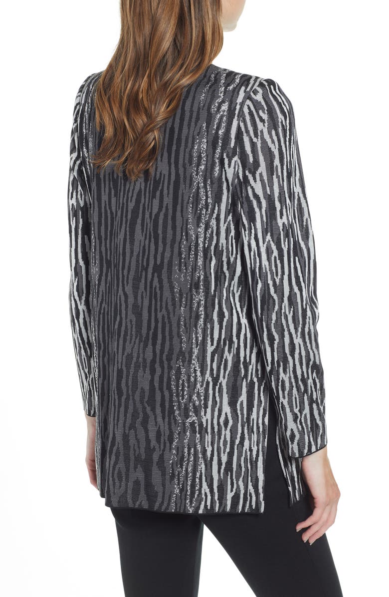 Ming Wang Animal Knit Jacket, Alternate, color,